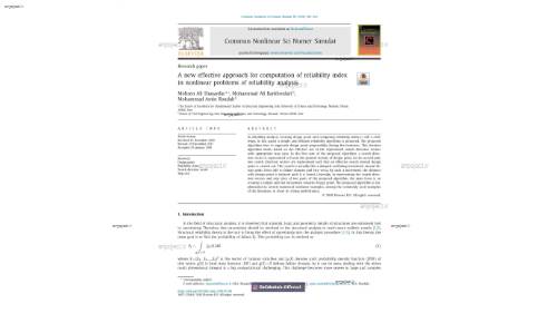 A new effective approach for computation of reliability indexin nonlinear problems of reliability analysis